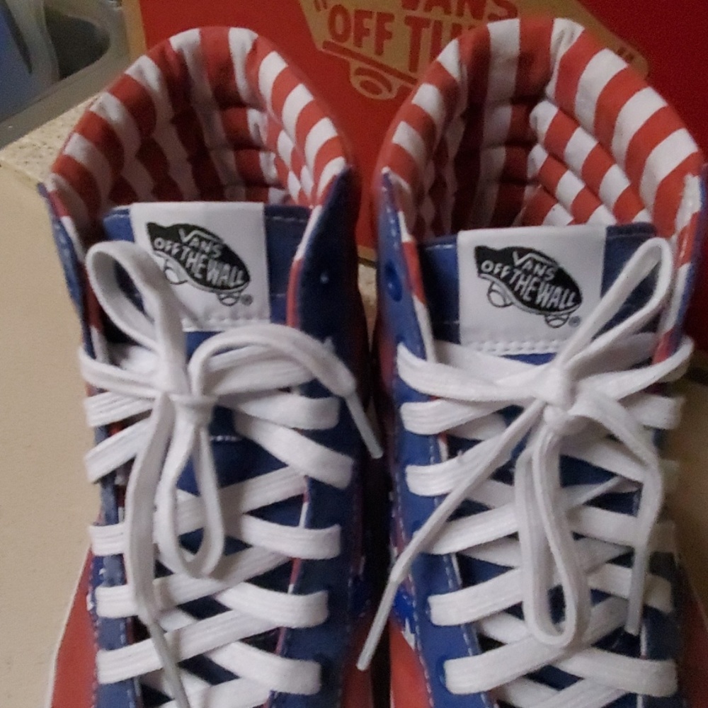 Vans Sk8 Hi RARE Reissue(Van Doren) Stars/Stripes - Picture 5 of 12